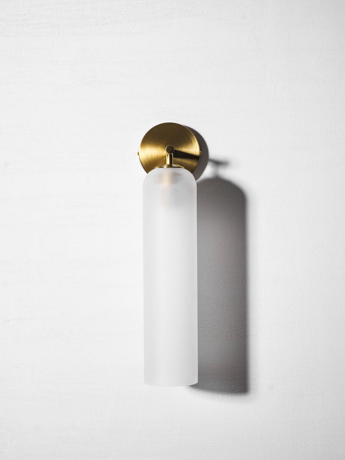 Wall Sconce Clear Glass Brass Cylinder | Modern