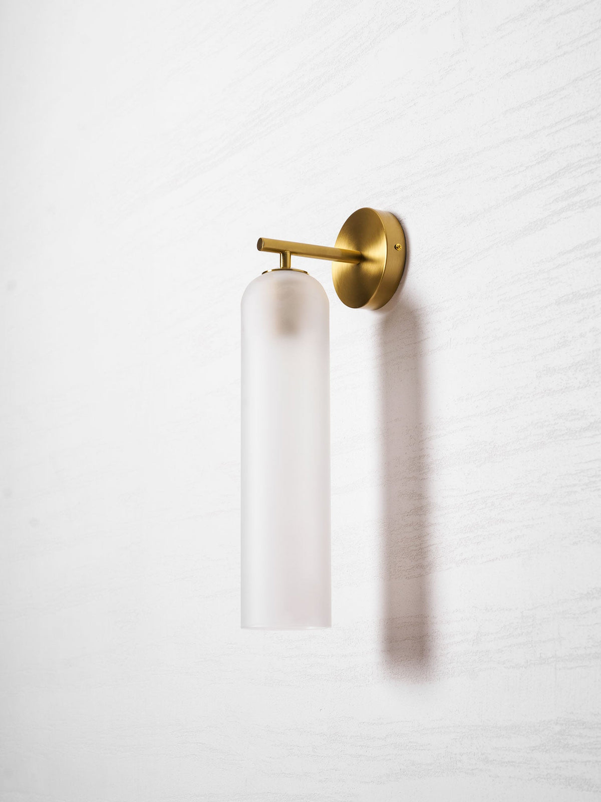 Wall Sconce Clear Glass Brass Cylinder | Modern