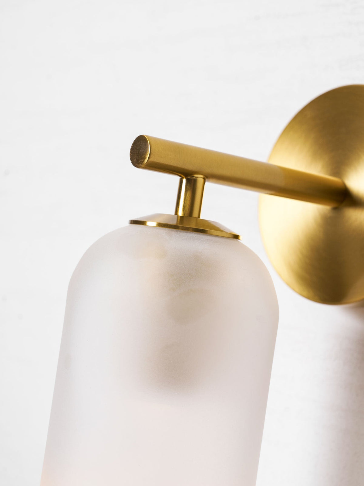 Wall Sconce Clear Glass Brass Cylinder | Modern