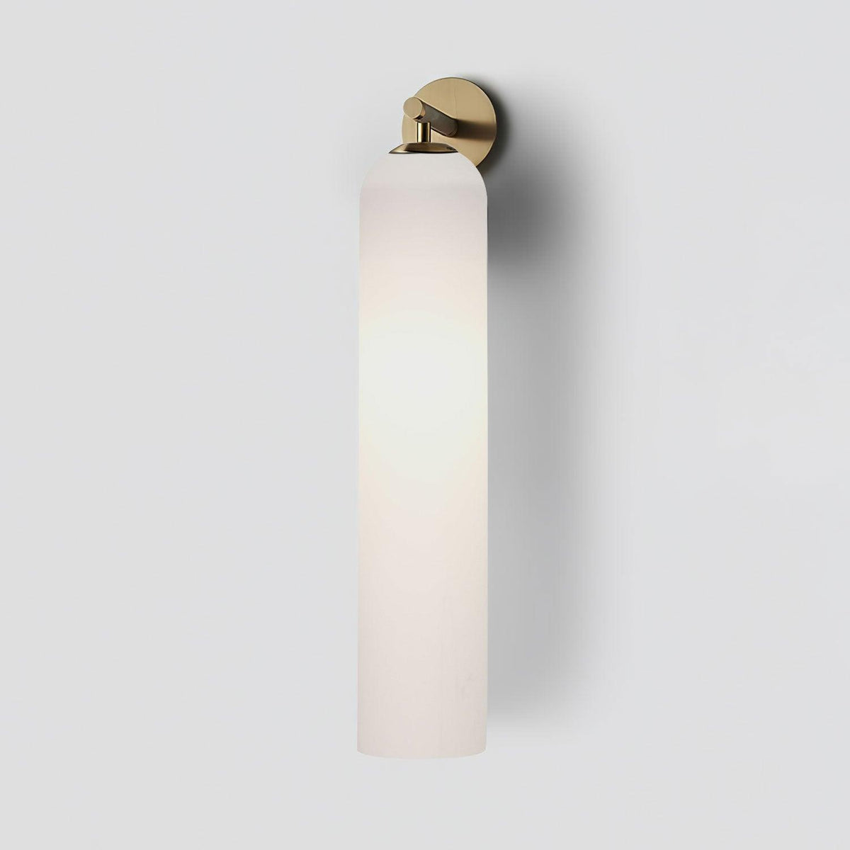 Wall Sconce Clear Glass Brass Cylinder | Modern