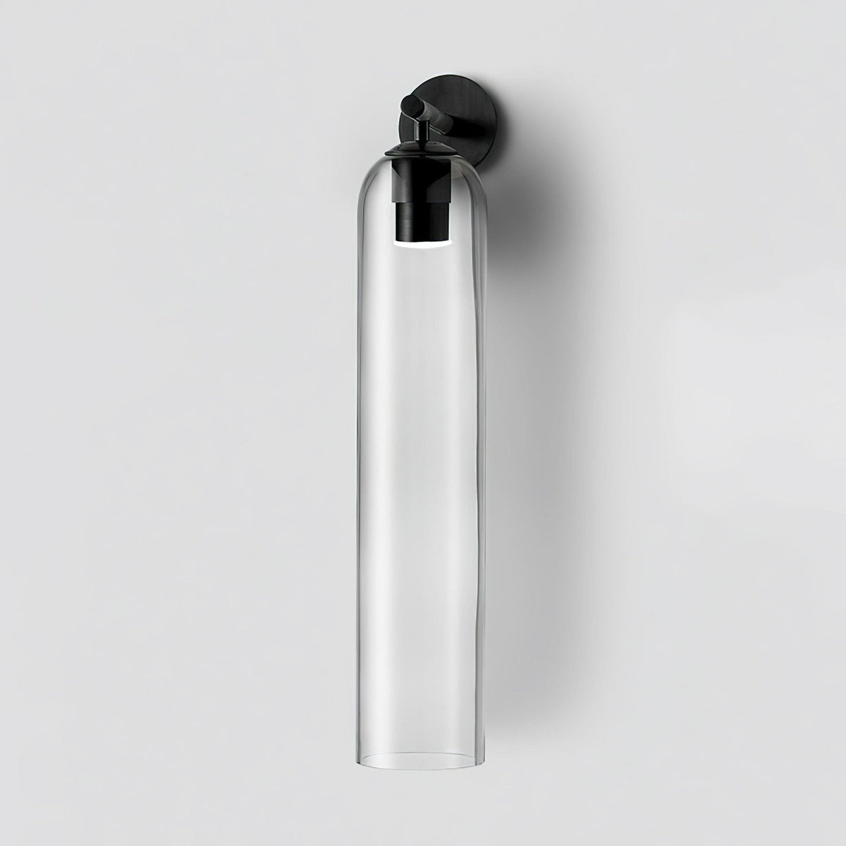 Wall Sconce Clear Glass Brass Cylinder | Modern
