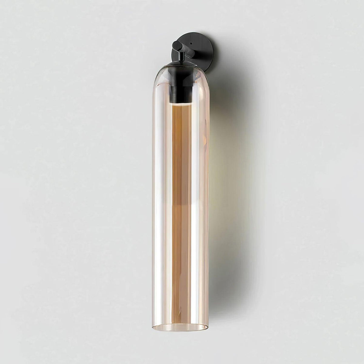 Wall Sconce Clear Glass Brass Cylinder | Modern