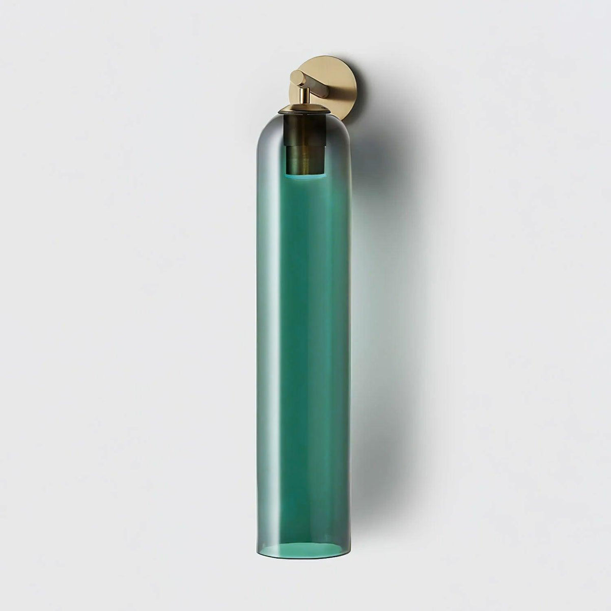 Wall Sconce Clear Glass Brass Cylinder | Modern