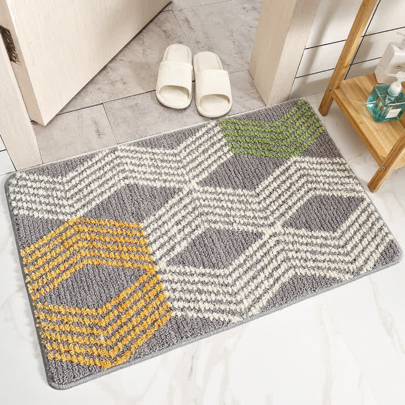 Bathroom Rug Modern Pattern | Washable