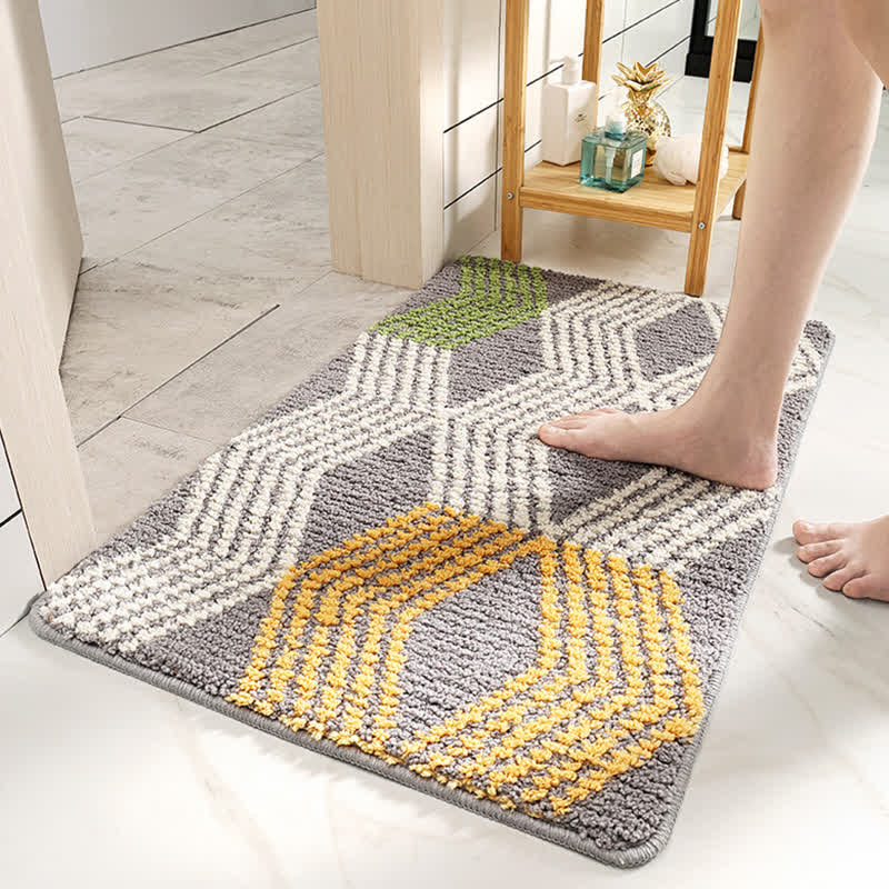 Bathroom Rug Modern Pattern | Washable