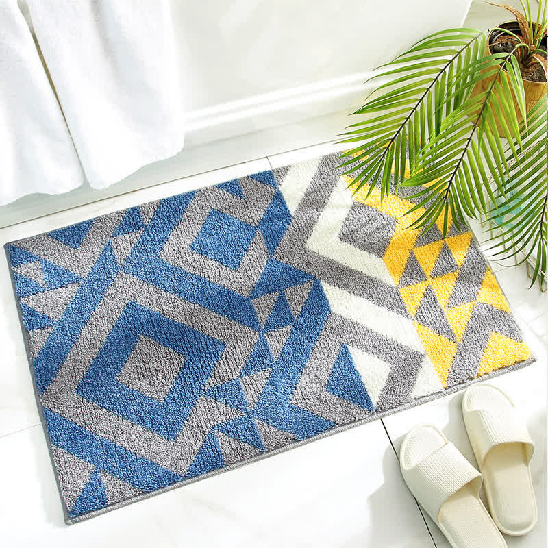 Bathroom Rug Modern Pattern | Washable
