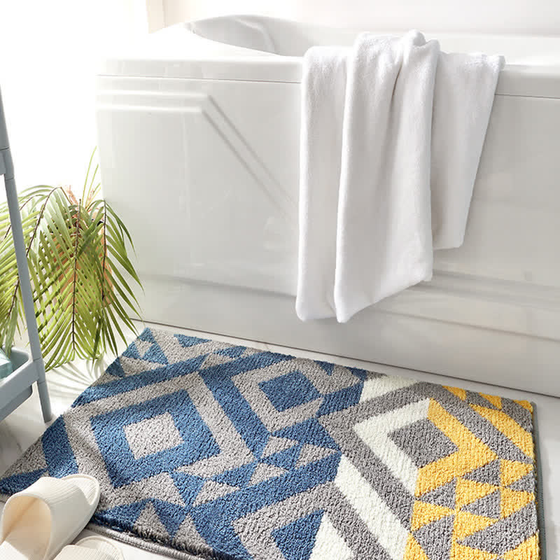 Bathroom Rug Modern Pattern | Washable