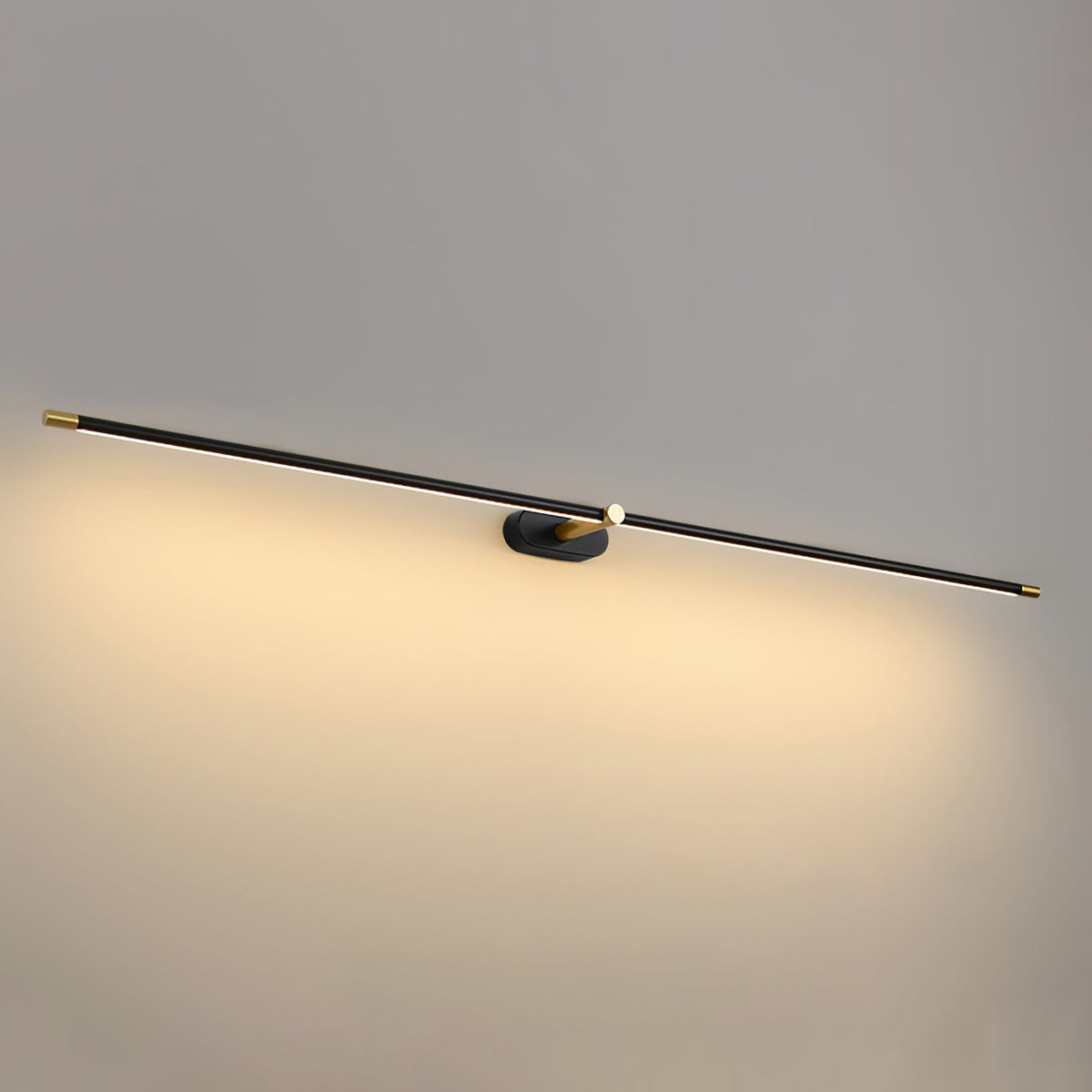 LED Wall Lamp Black Brass Linear Swivel | Modern