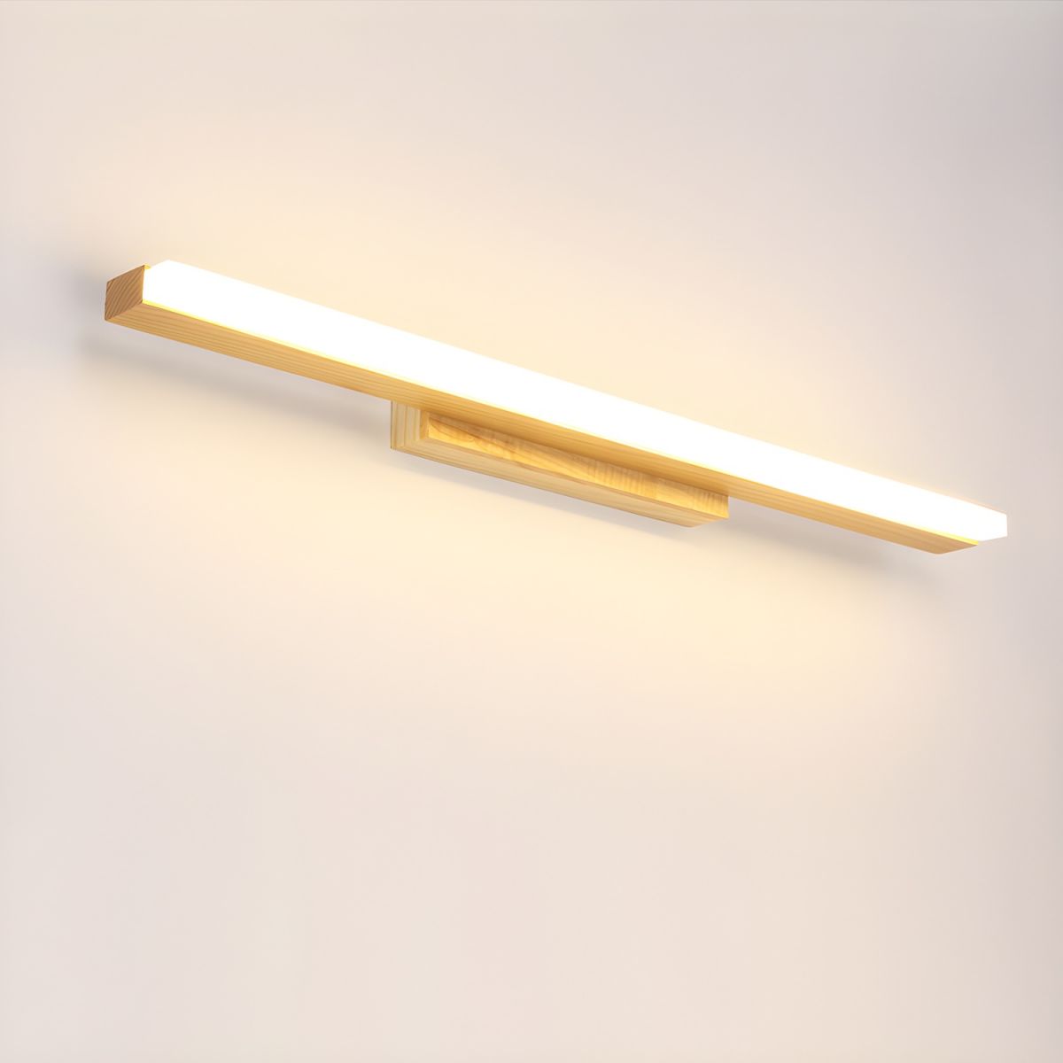 Bathroom Vanity Light with Wooden Mount | LED