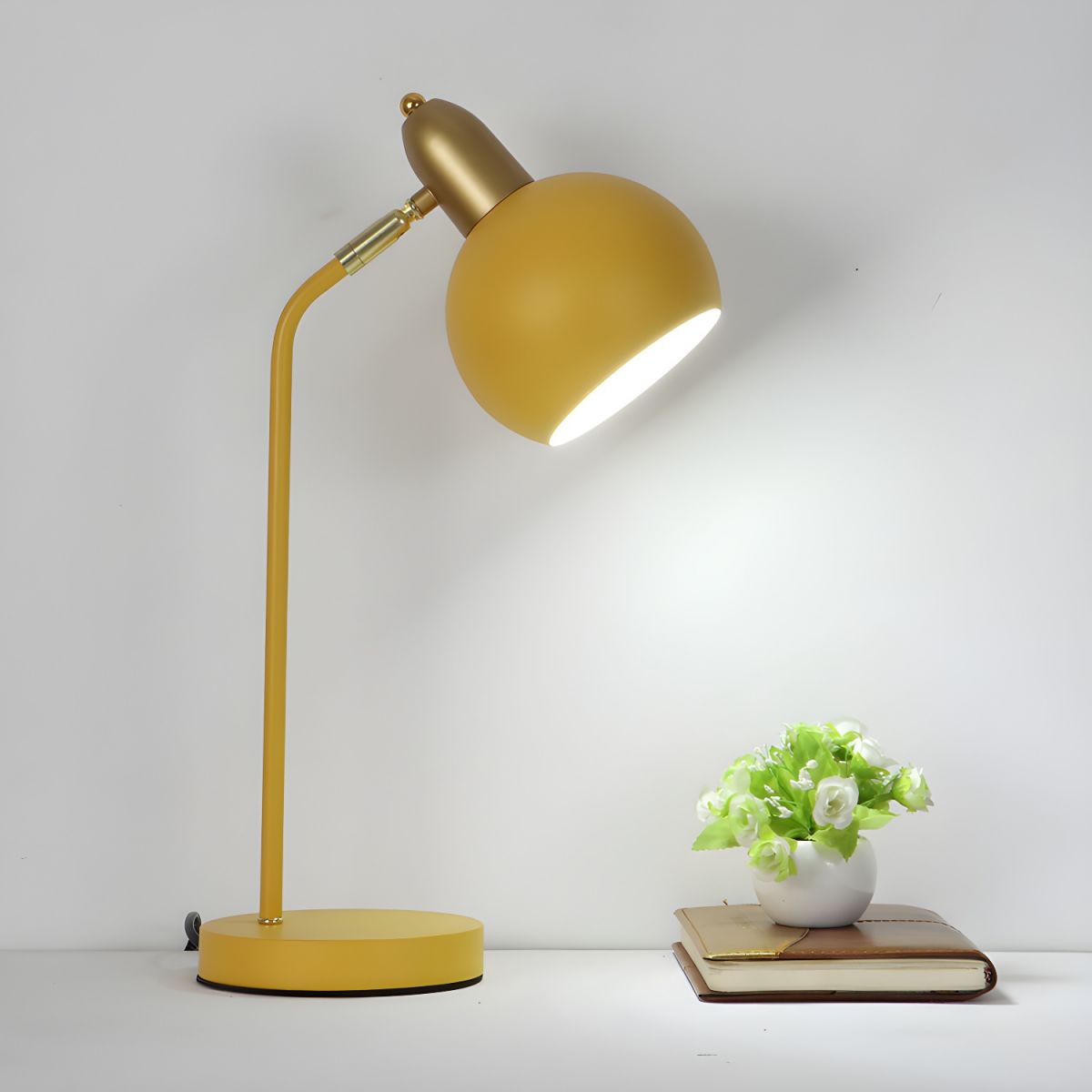 Bedside Lamp Adjustable Dome with Pen Holder | Desk Reading