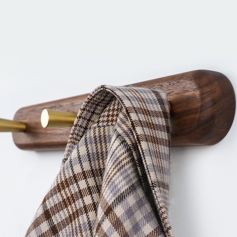 Coat Hangers Wood Peg Rail with Round Knobs | Minimalist