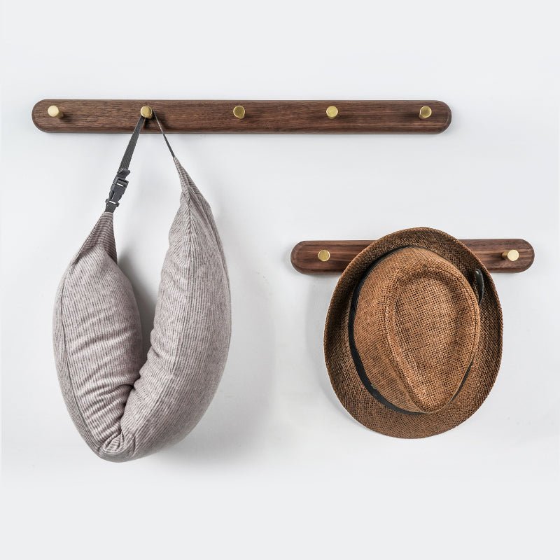 Coat Hangers Wood Peg Rail with Round Knobs | Minimalist