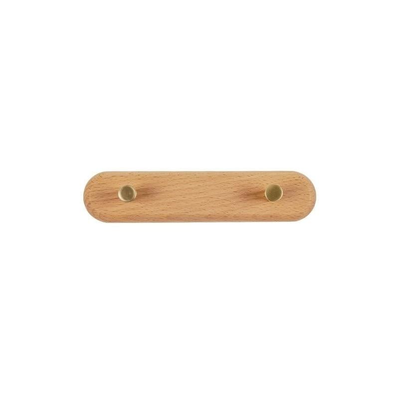 Coat Hangers Wood Peg Rail with Round Knobs | Minimalist