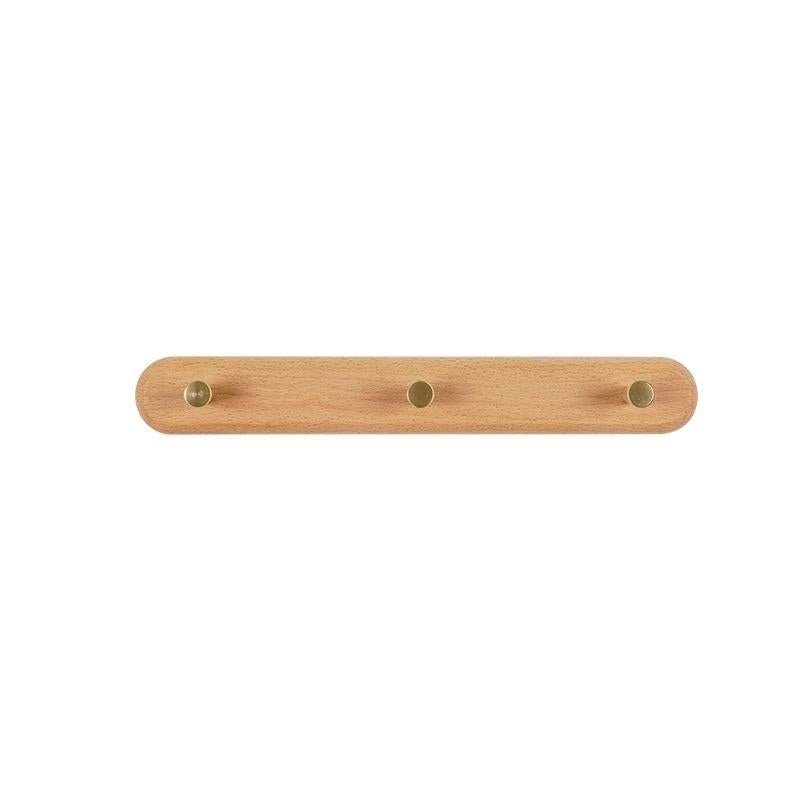 Coat Hangers Wood Peg Rail with Round Knobs | Minimalist