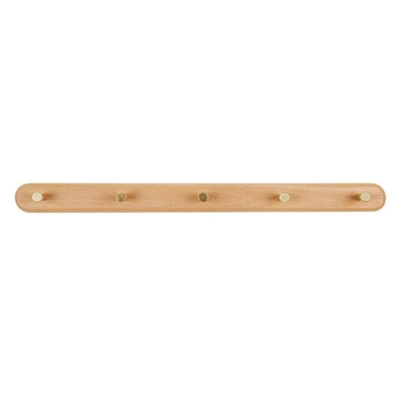 Coat Hangers Wood Peg Rail with Round Knobs | Minimalist
