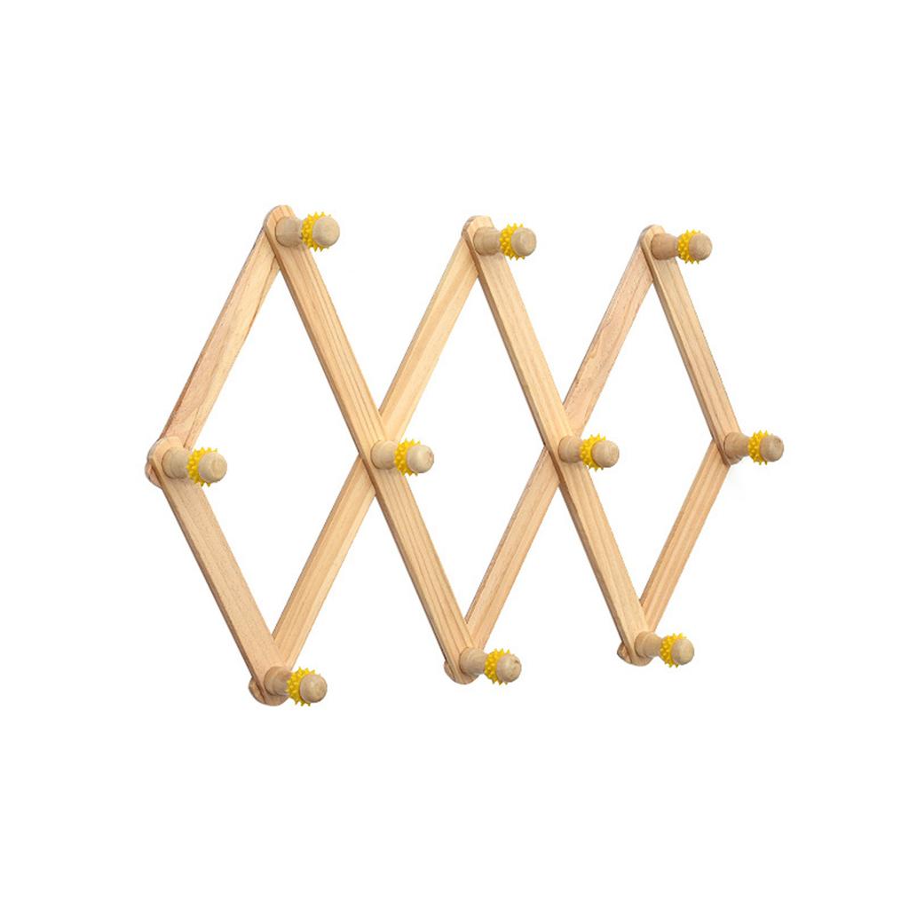 Coat Rack Expandable | Wood Wall Mount 10 Hooks