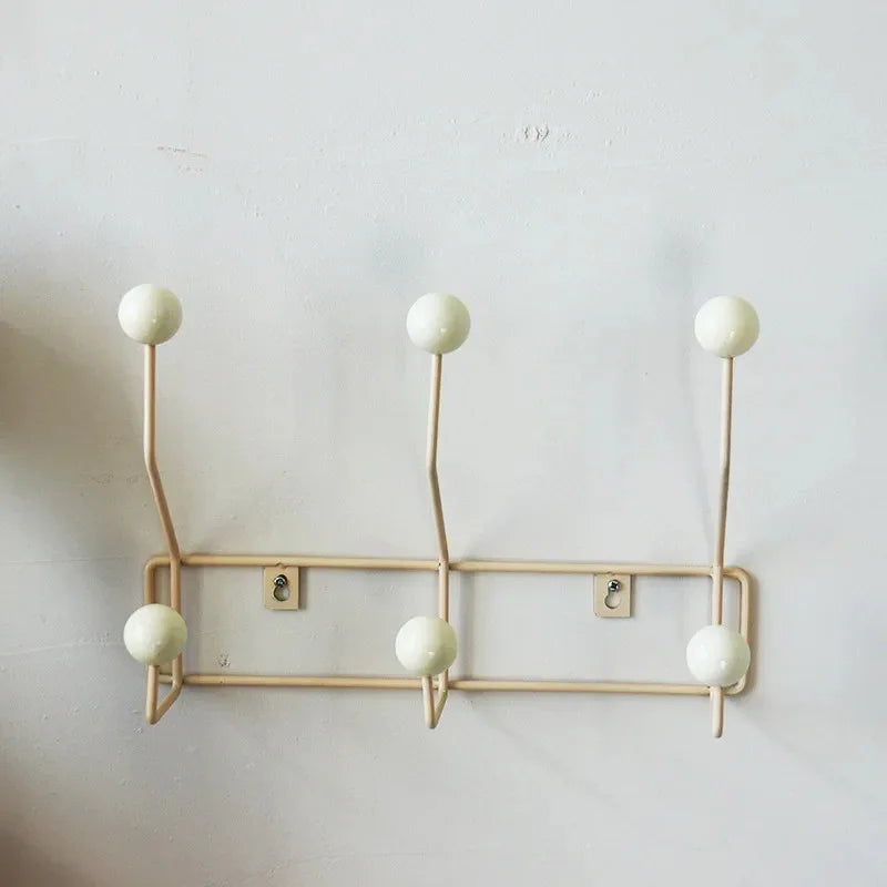 Coat Rack with Ball Hooks | Wall Mount