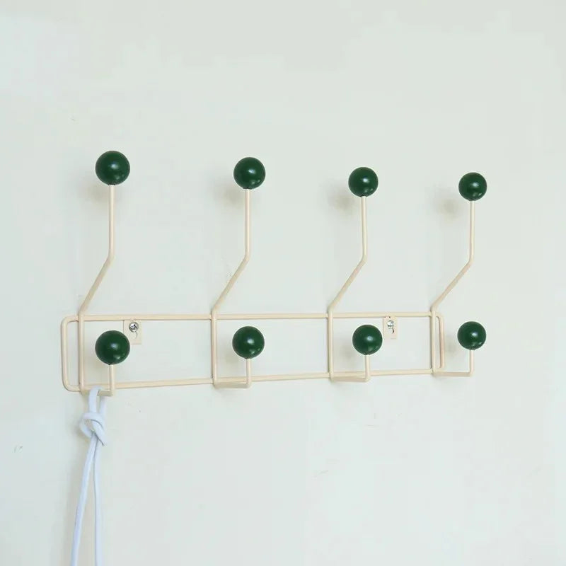 Coat Rack with Ball Hooks | Wall Mount