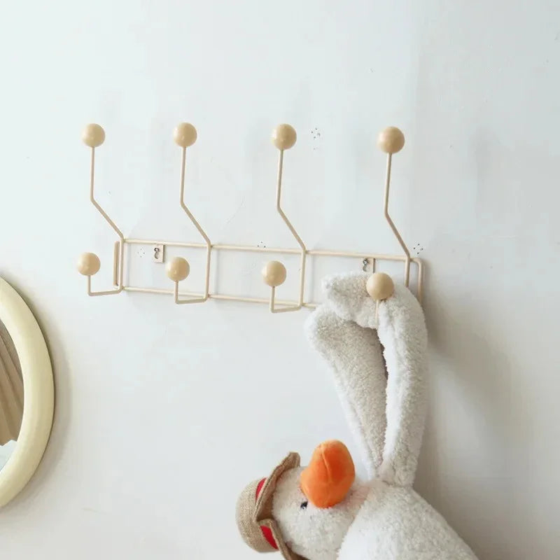 Coat Rack with Ball Hooks | Wall Mount