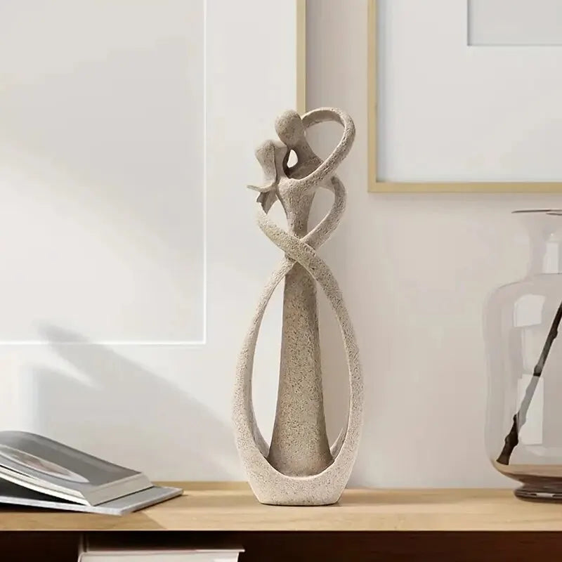 Decorative Object Abstract Dancing Couple Statue | Textured