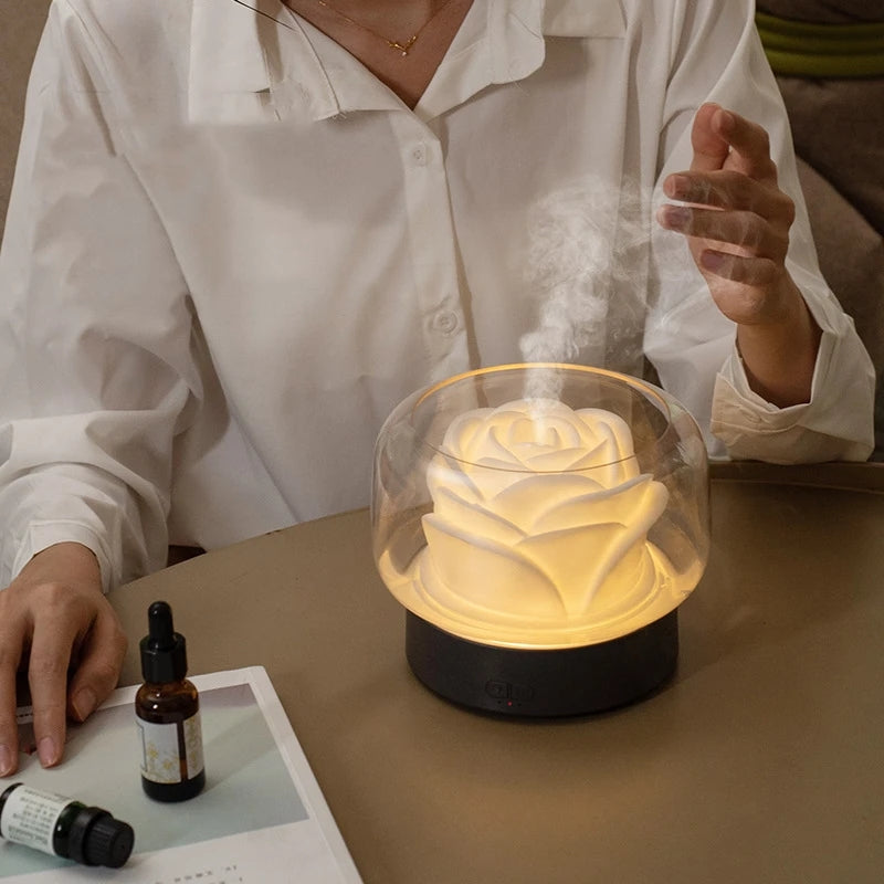 Diffuser Rose Dome with LED Light | Aromatherapy
