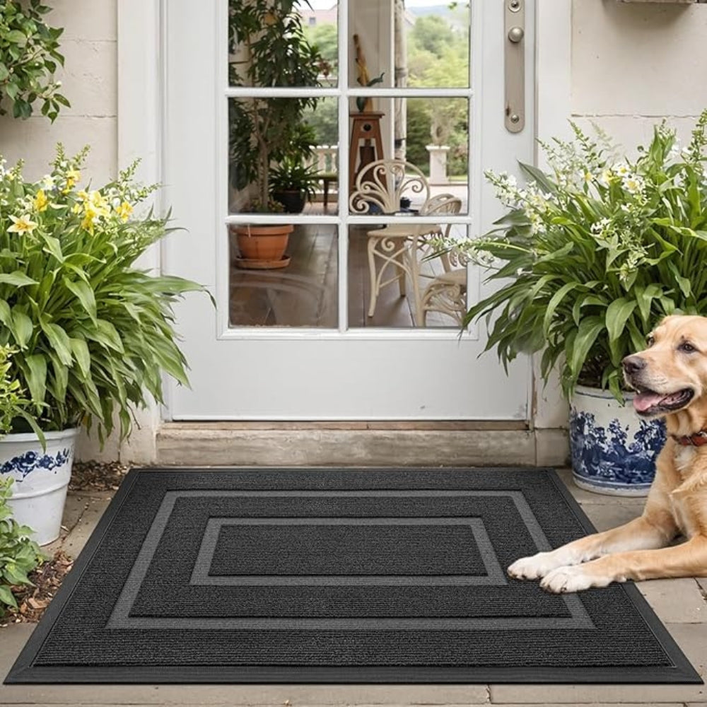 Door Mat for Entrance with Border Design | Dirt Trapper