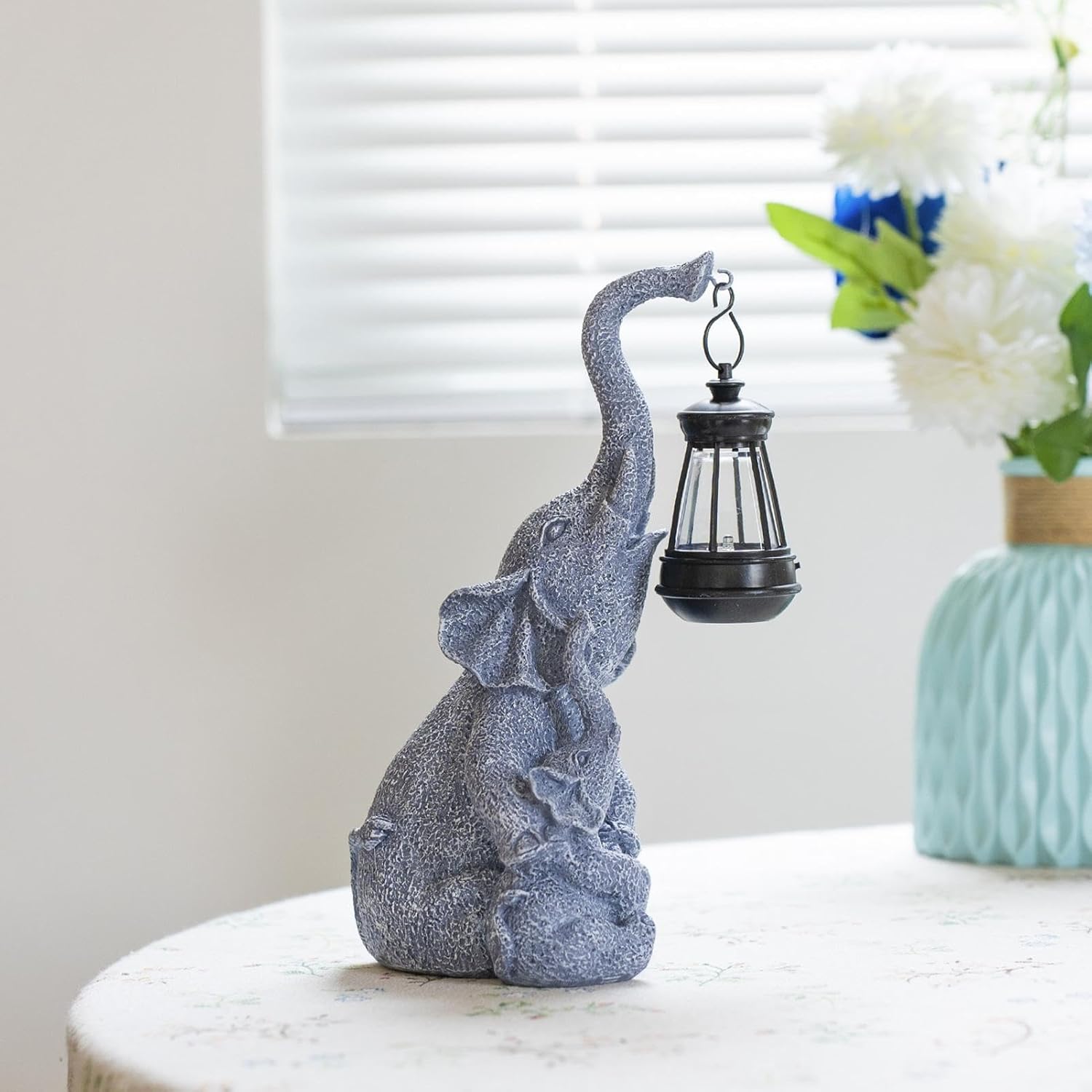 Elephant Statue Solar Lantern Decorative Lighting | Garden