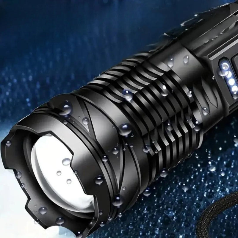 Flashlight Tactical with Side Light & Power Display | LED