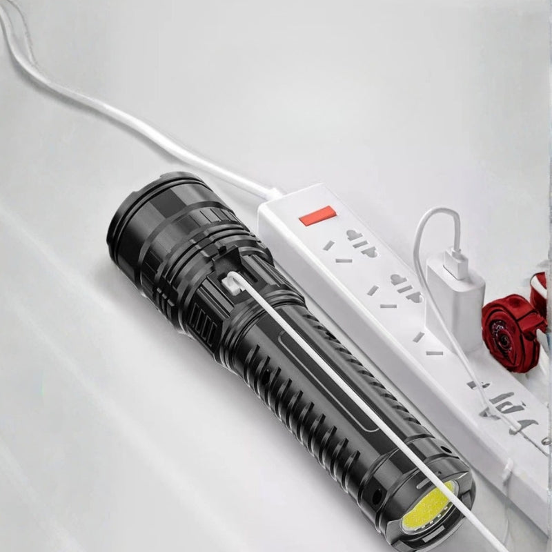 Flashlight Tactical Zoomable with Bottom Light | Handheld