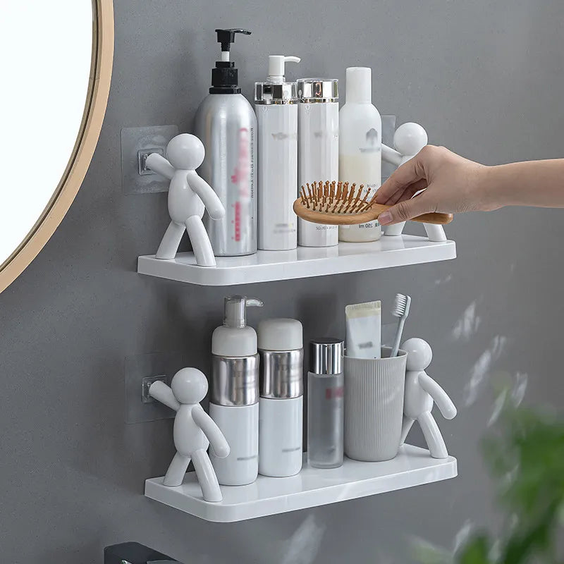 Floating Shelves Figurine Support with Ledge | No-Drill