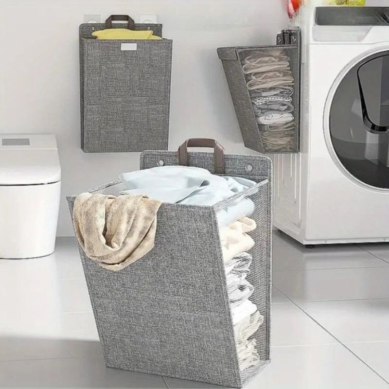 Foldable Hanging Laundry Basket | Wall Mounted