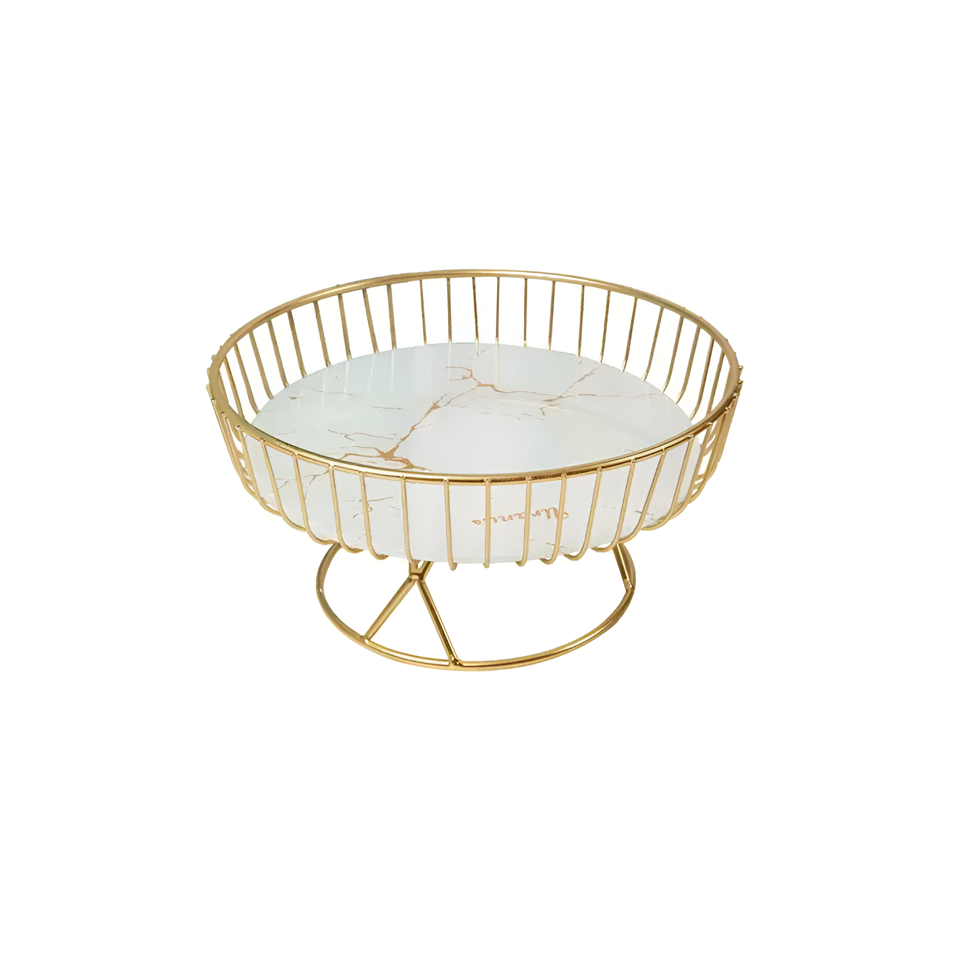 Kitchen Serving Wire Fruit Basket | Marble Base Design