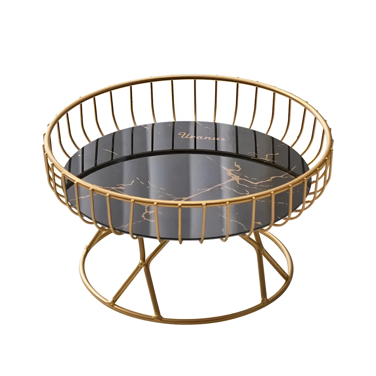 Kitchen Serving Wire Fruit Basket | Marble Base Design