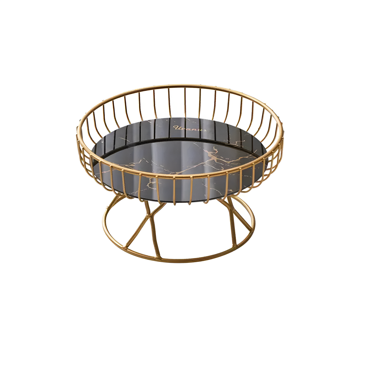 Kitchen Serving Wire Fruit Basket | Marble Base Design