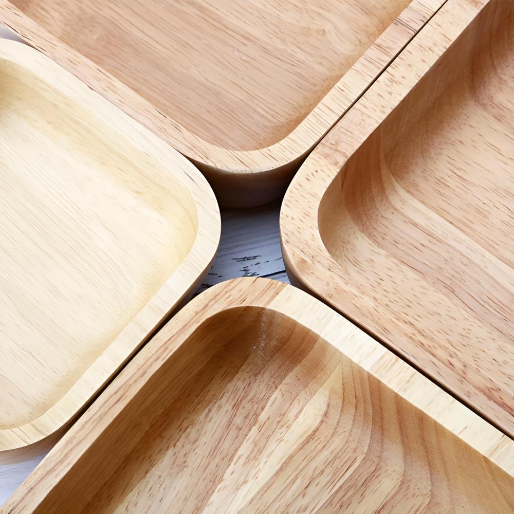 Kitchen Serving Wood Nesting Bowls | Square