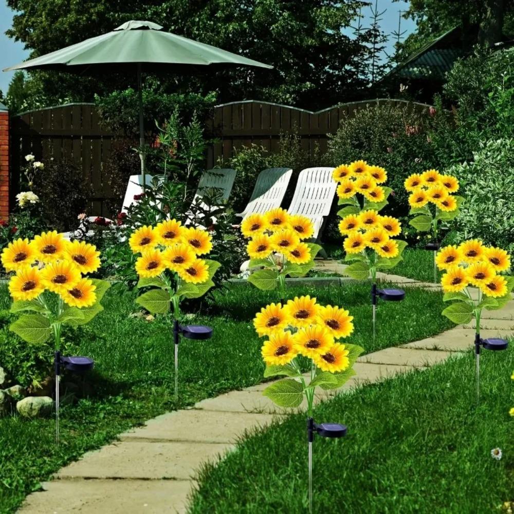 Landscape Lighting Solar Sunflower Stake | Garden