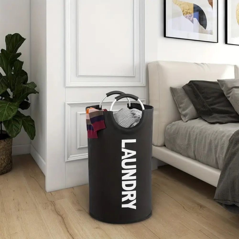 Laundry Basket Bag with Handles for Bedroom & Bathroom | Foldable