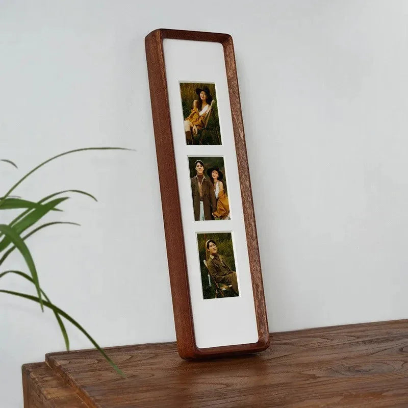Wood Photo Frame with Triple Opening | Tall