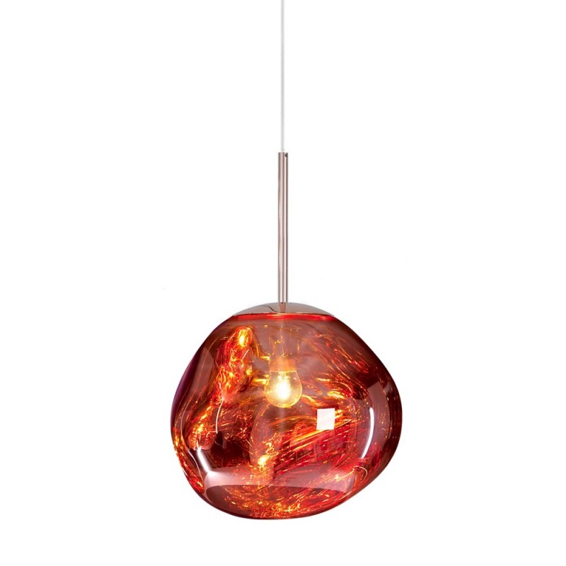 Molten Lava Irregular Glass Sphere Pendant Light | Artistic