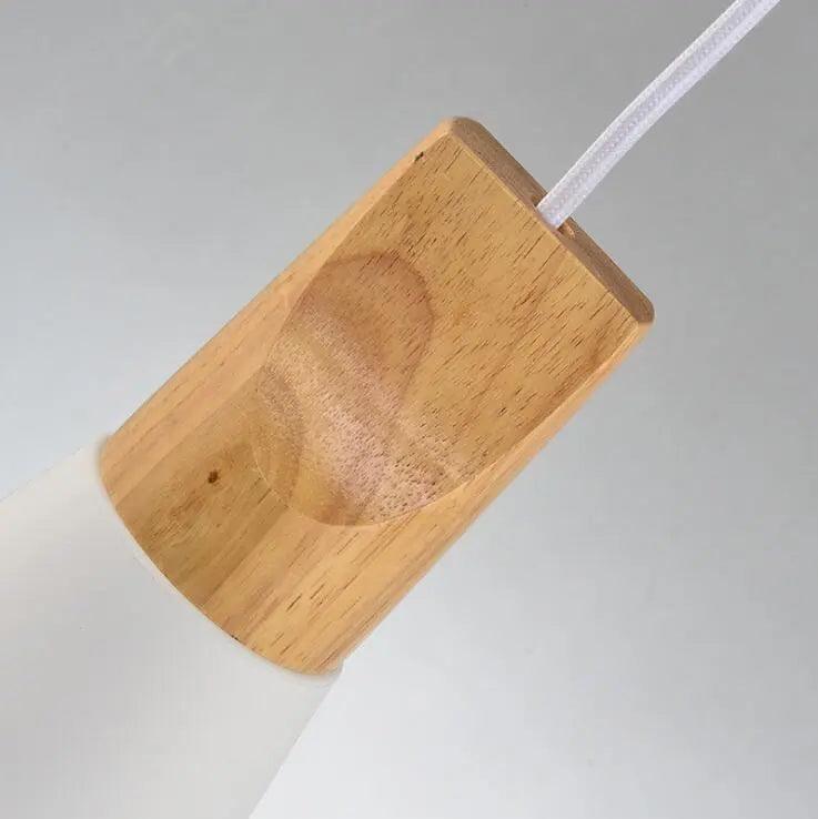 Pendant Light Cone Cage with Wood Top | Kitchen