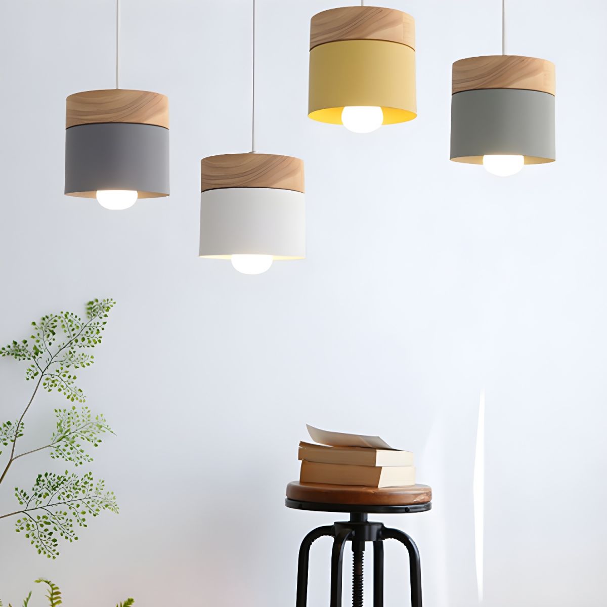 Pendant Light for Dining & Kitchen Room | Wood Top