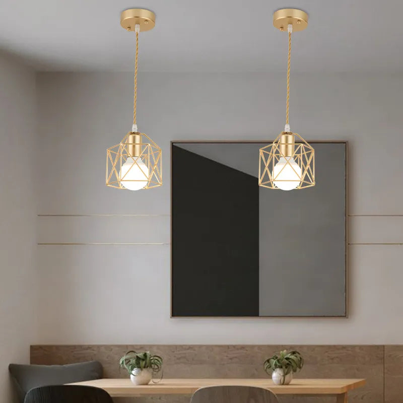 Pendant Light with Cage Design | Kitchen & Dining Room