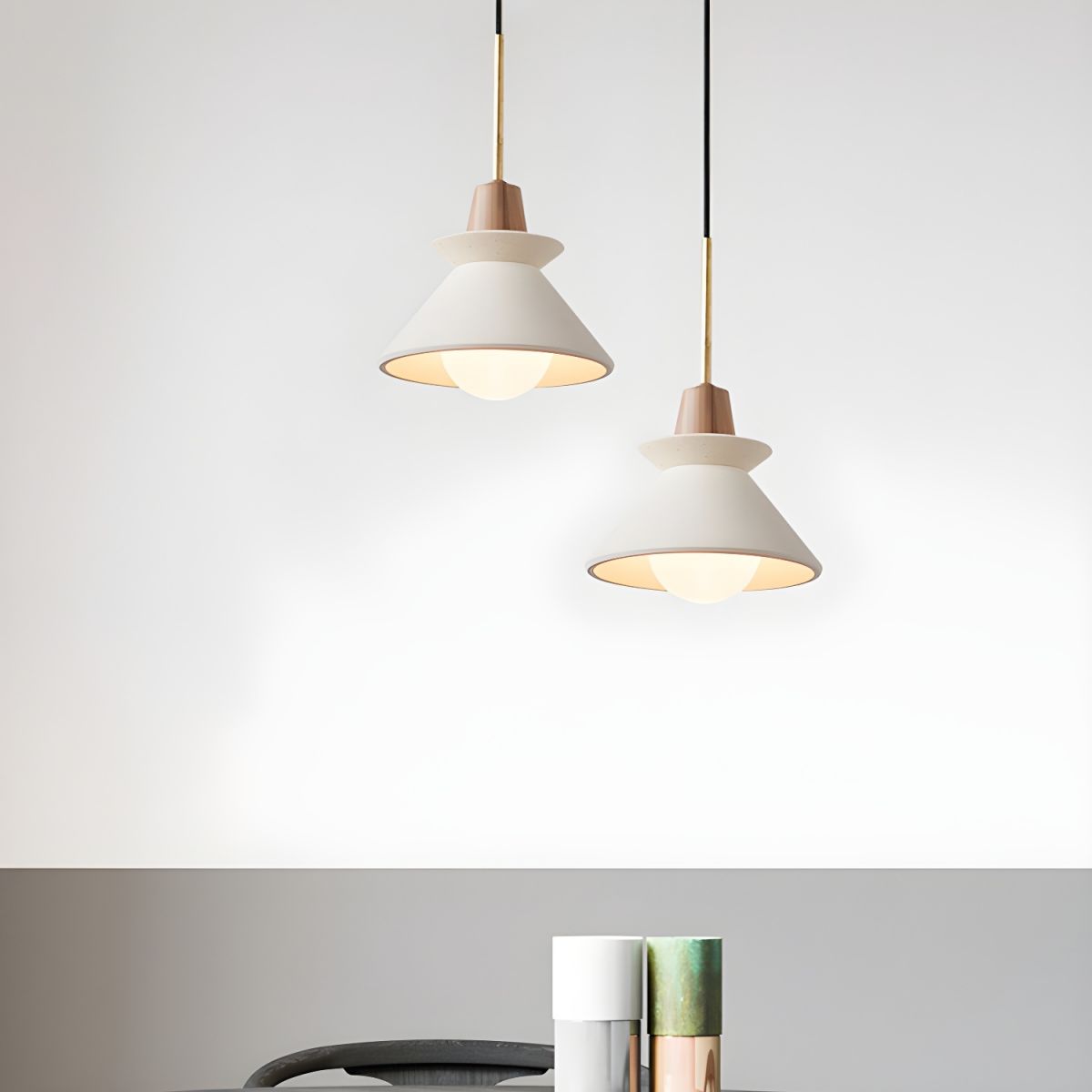 Pendant Light with Cone Shade | Living Room