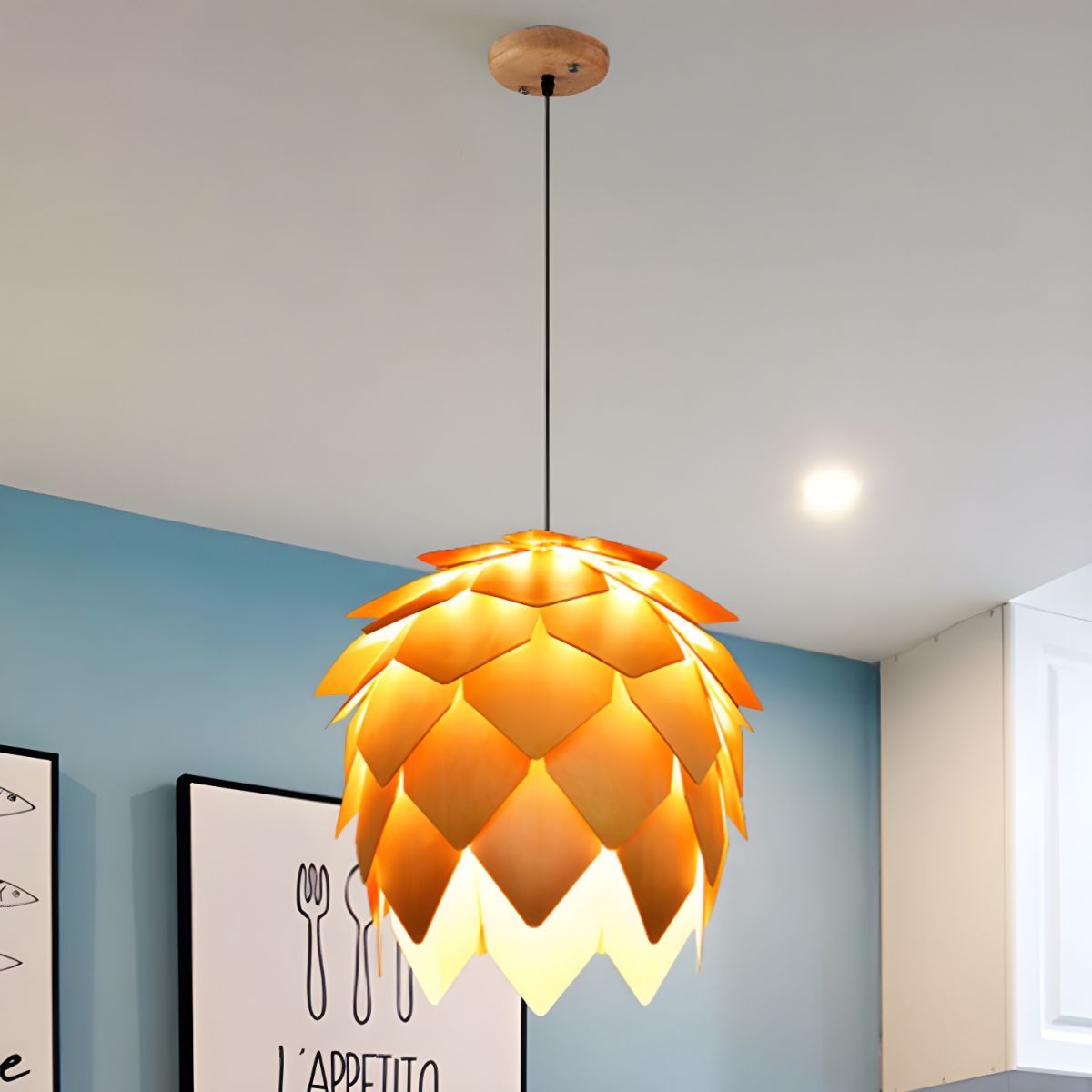 Pendant Light with Pinecone Shade | Kitchen & Dining Room