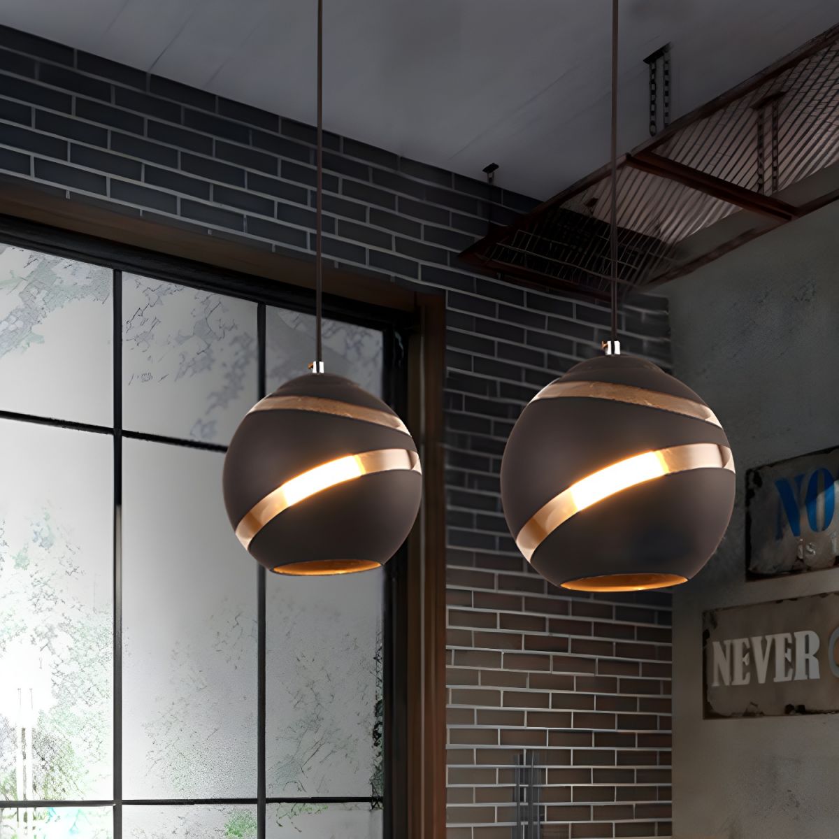 Pendant Light with Round Globe Shade | Dining & Kitchen