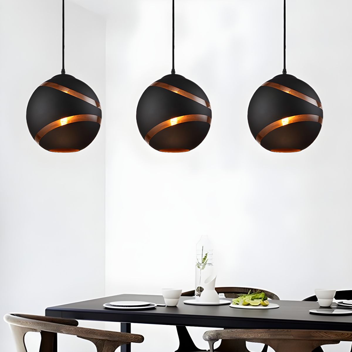Pendant Light with Round Globe Shade | Dining & Kitchen