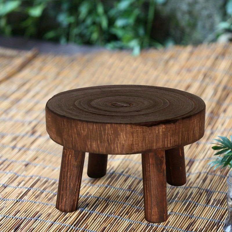 Plant Stand with Round Wood Design | Indoor & Garden