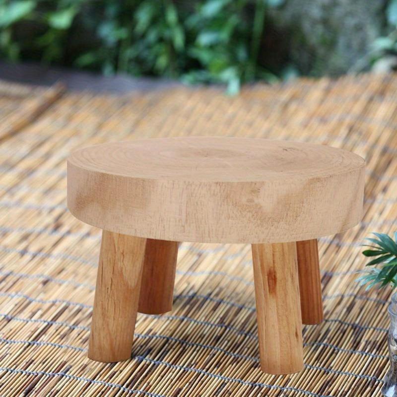 Plant Stand with Round Wood Design | Indoor & Garden