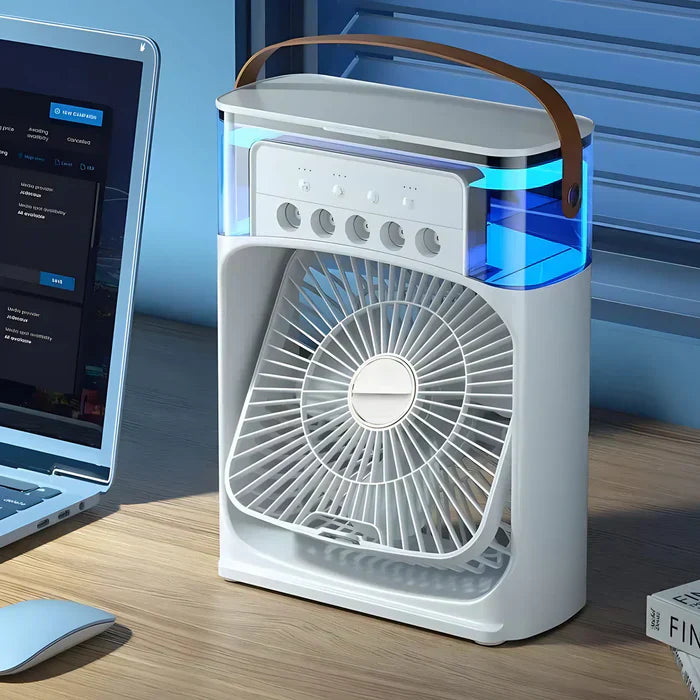 Portable Fan Evaporative Air Cooler with Mist | LED
