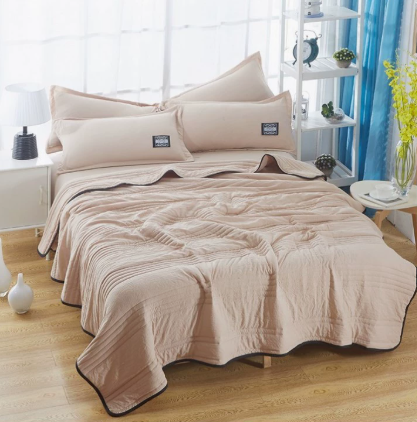 Quilted Cooling Blanket for Bed & Sofa | Bordered Trim